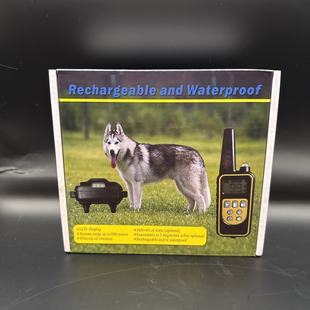 Rechargeable Waterproof Dog Training 27.5" Collar with Remote OPEN BOX